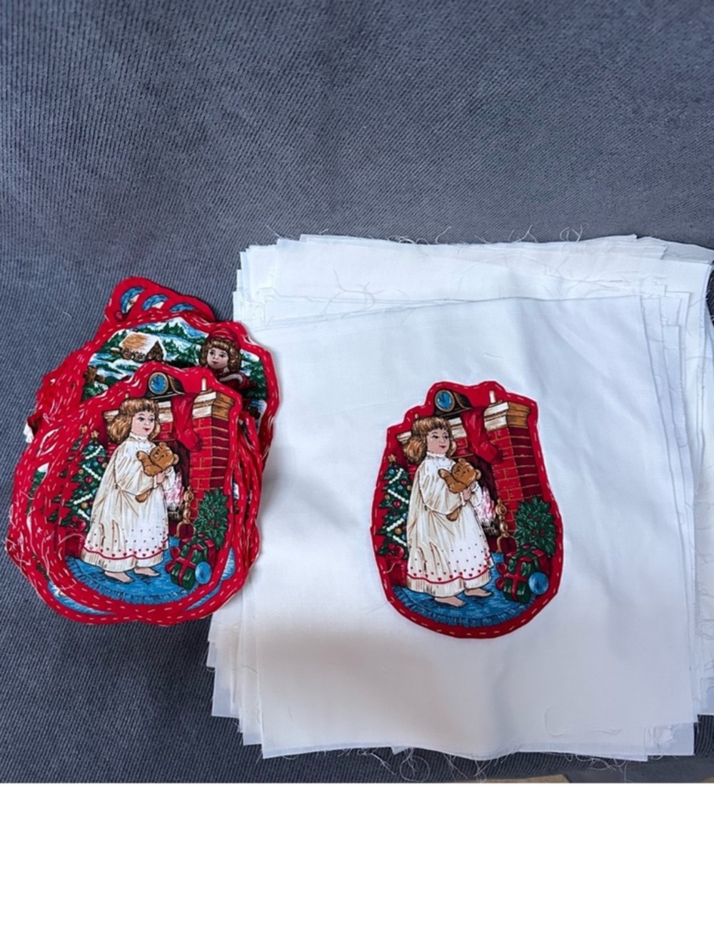 Lot Children Of Christmas Past Fabric VIP Cranston Print Works Cut N Sew